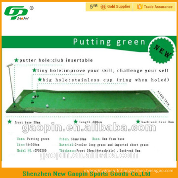 Gazon artificiel en nylon / gazon synthétique / pelouse artificielle putting green pour le golf